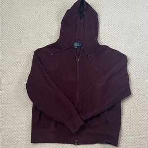 Men's Maroon Ralph Lauren Hoodie Sweater